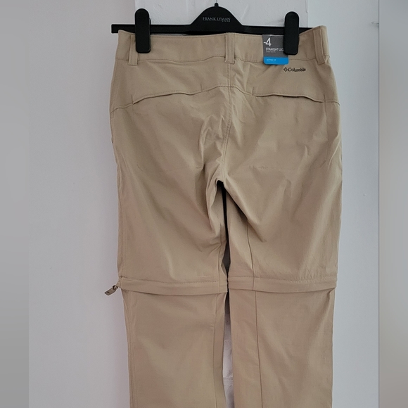 NWT Columbia womens convertible cargo pants | zip off pants - size 4 | beige - Picture 12 of 16